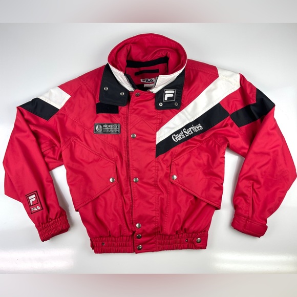 Rare Vintage Red Fila Ski Jacket Size Medium - Picture 1 of 7